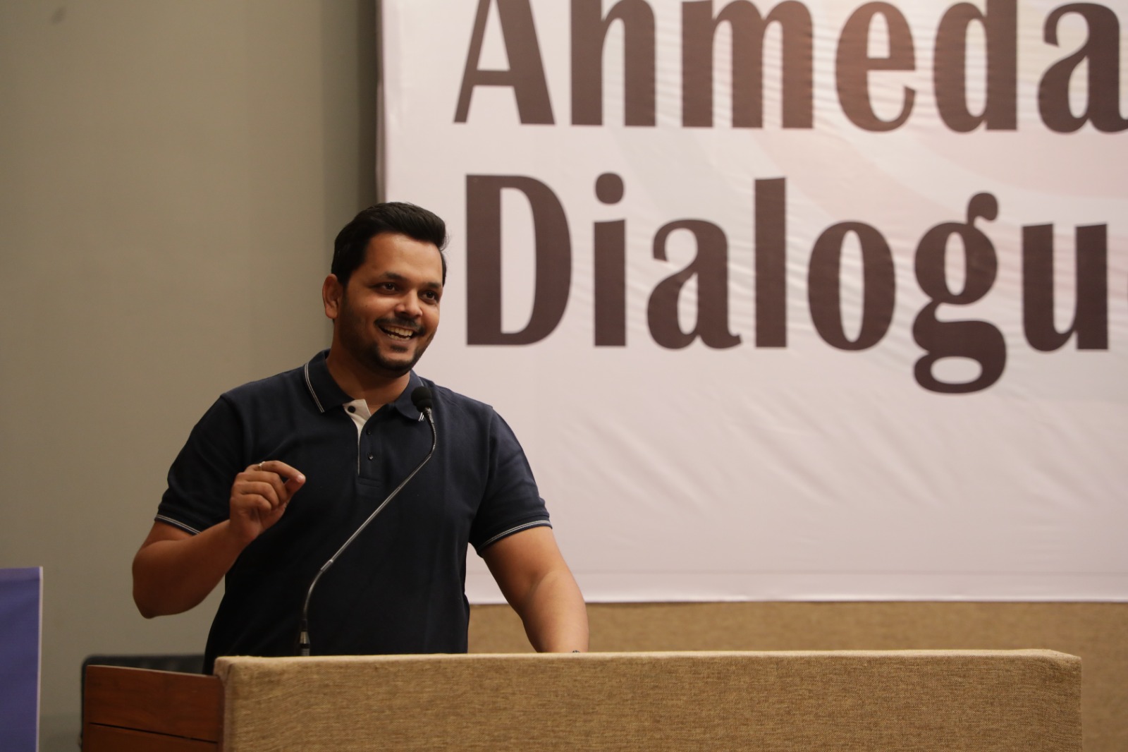 Sajan Shah speaking at Ahmedabad Dialogues