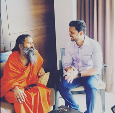 With Swami Ramdev